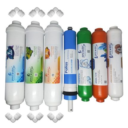 kasa su arıtma cihazlarına uygun Pallas 80 gpd 7 li alkali + mineral filtre seti