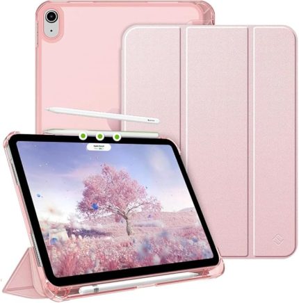 Air 13inç M2 ile uyumlu Kılıf Flip Cover Kalem Bölmeli PC Case A2898 A2899 A2900 Rose Gold