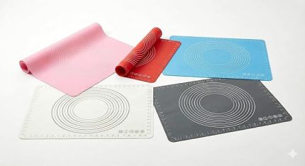 Açma Matı 50x40 cm ve Plastik Kesme Kazıma Aparatı – Silikon Kaymaz Mat + Çok Amaçlı Mutfak Kazıyıcı Seti