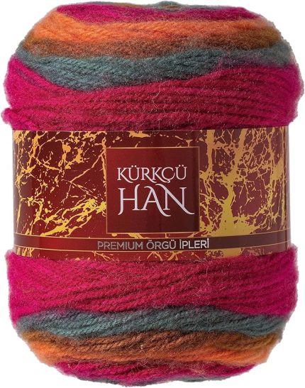 Han Tuval 150gr 280m Örgü İpi (Fuşya Mix)