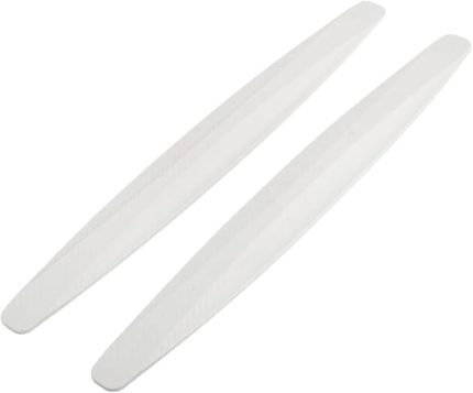 Desenli Esnek Tampon Koruma Bandı Ön Veya Arka Tampon Koruyucu Şerit Yumuşak Bant Araba Tampon Köşe Koruyucusu Sürtünme ve Çarpışma Önleyici, 2'li Set (Beyaz)