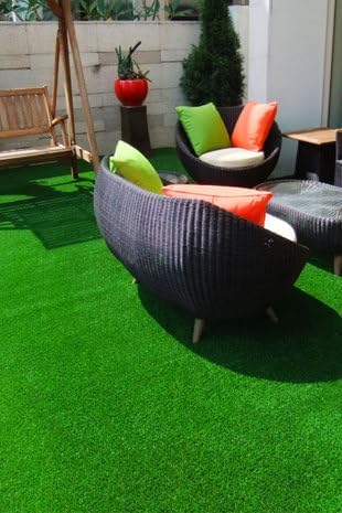 Suni Çim Halı Serisi - Yeşil - 7 mm (400x100-4m²) - Görsel 5