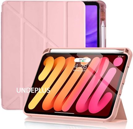 11.Nesil A16 11inç/10.Nesil 10.9inç ile uyumlu Kılıf Kalem Bölmeli Trifolding Case Rose Gold