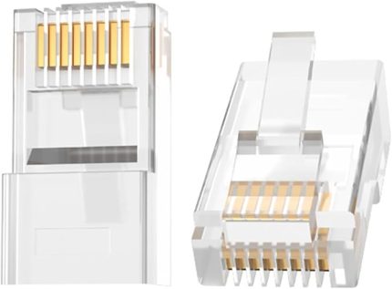 RJ45 Jack Ethernet Konnektörü Altın Kaplama 100 Adet