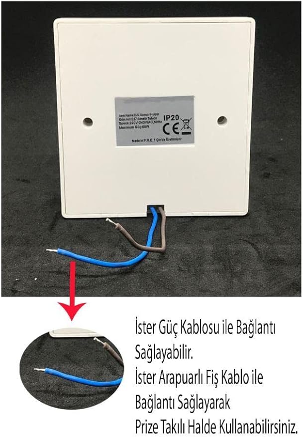 (60W) 360 Derece Hareket Sensörlü Lamba Beyaz 6500K E27 - Görsel 5