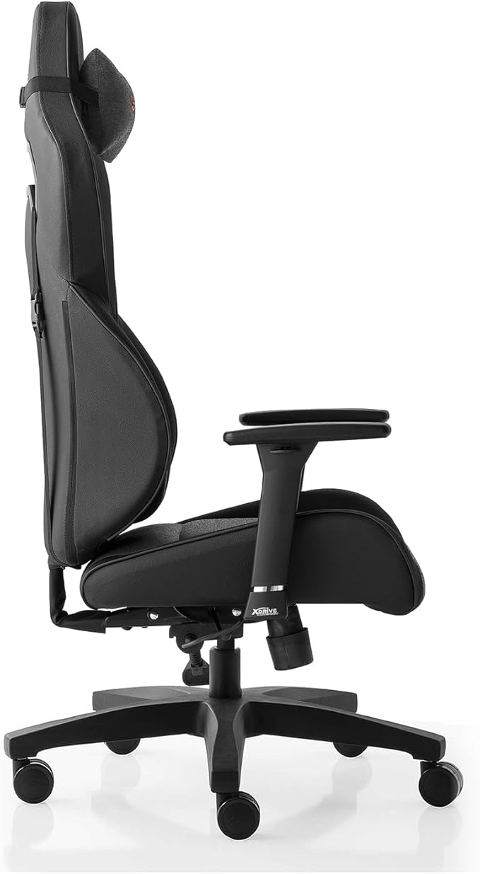 Göktürk Profesyonel Oyuncu Koltuğu Kumaş Gri/Siyah Ergonomik Ayarlanabilir 3D Kolçak - Görsel 3