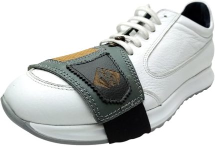 Mak77 Motosiklet Ayakkabı koruma pedleri, vites ayakkabı koruyucu,motorcycle shoe protector,motosiklet deri aksesuar%100 Doğal deri (gri)