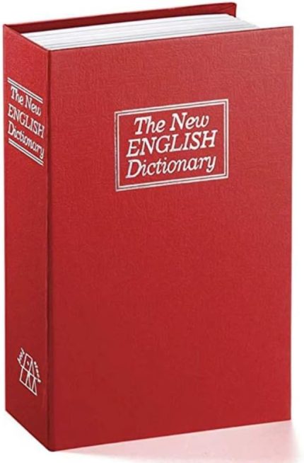 Kitap Görünümlü Kumbara Gizli Para Kasası Çelik Kilitli Kitap Kumbara Bordo