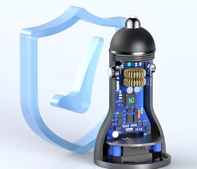 Cc-5670 95W 1Xtype-C 1Xusb Girişli Dijital Göstergeli Araç Çakmak Şarji, Siyah - Görsel 3