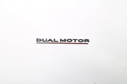 Juniper ve Model Y ile Uyumlu Arka Dual Motor Yazısı (Gümüş)