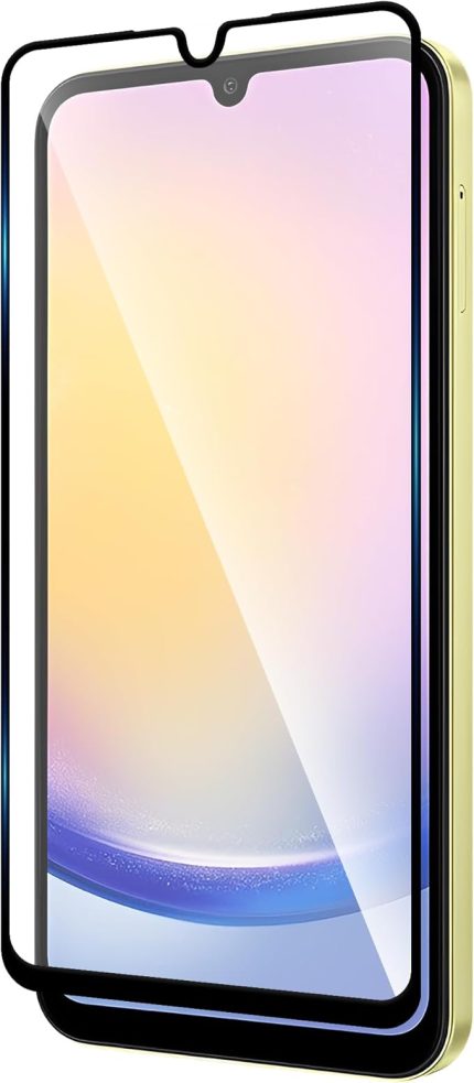 Samsung Galaxy A25 için Ekstra Güçlü Tam Koruma Sağlayan 9H Sertliğinde Leke ve Parmak İzi Tutmayan HD Görüntü Sağlayan Premium Ekran Koruyucu Kırılmaz Cam (Galaxy A25)