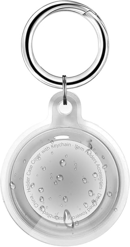 ile uyumlu Kılıf Su Geçirmez Ultra Şeffaf Görünümlü Kılıf ve Anahtarlık, Sert Silikon (Şeffaf)