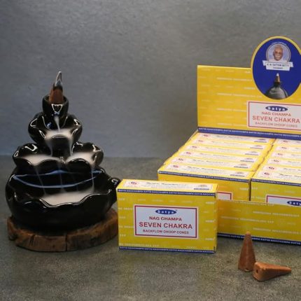 Nag Champa Konik Tütsü- backflow cones (Geri Akışkanlı)(Premium Natural Incense Cones) (7 Chakra)
