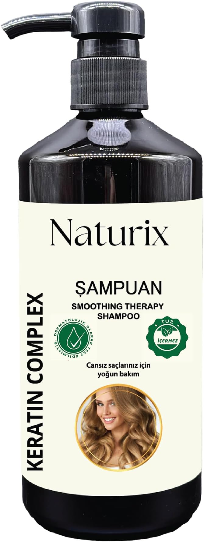 Keratin Kompleks Düzleştirici Şampuan 600ml - Pürüzsüz ve Parlak Saçlar İçin