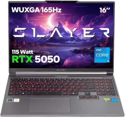 Garaj Slayer X5T-5050 C2 Intel Core i5 13500HX 32GB RAM 1TB SSD RTX5050 16" WUXGA 165Hz IPS FreeDOS Oyuncu Laptop