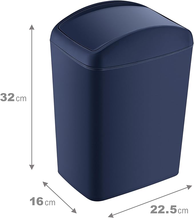 Soft Çöp Kutusu Döner Kapak 10 LT LACİVERT - Görsel 2