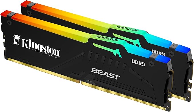 Beast 64GB DDR5 6400 MT/s CL32 DIMM Masaüstü Ram - KF564C32BBEAK2/64TR - Görsel 2