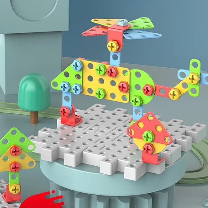 / Oyuncak 3D Yaratıcı 340 Parça Tamir Seti Pilli Matkaplı Sök Tak Çantalı Eğitici Tamir Setim - Görsel 3