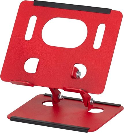 Çelik Tablet Standı Tablet Tutucu Stant Ergonomik Katlanabilir Tablet Standı Çelik Stant (Kırmızı)