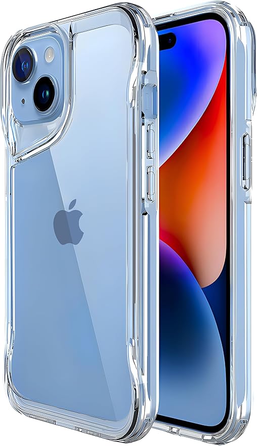 iPhone 13 için Defend Serisi Kristal Berraklığında Ultra Şeffaf Arkası Sert Polikarbonat Kenarları Yumuşak Silikon Super Koruyucu Özellikli Kılıf (iphone 13) - Görsel 2