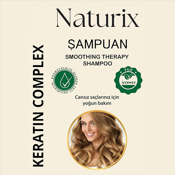 Keratin Kompleks Düzleştirici Şampuan 600ml - Pürüzsüz ve Parlak Saçlar İçin - Görsel 2