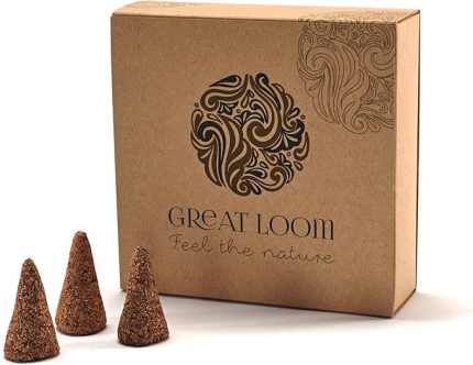 Loom - Doğal Palo Santo Konik Tütsü - Meditasyon Tütsü Seti - 3 Adet