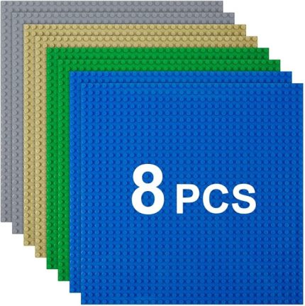 32 x 32 Klasik Taban Plakaları - 8 Parça Tuğla Uyumlu İnşaat Oyunları Çocuklar için Yaratıcı Yapı Oyunları (25,5 x 25,5 cm)