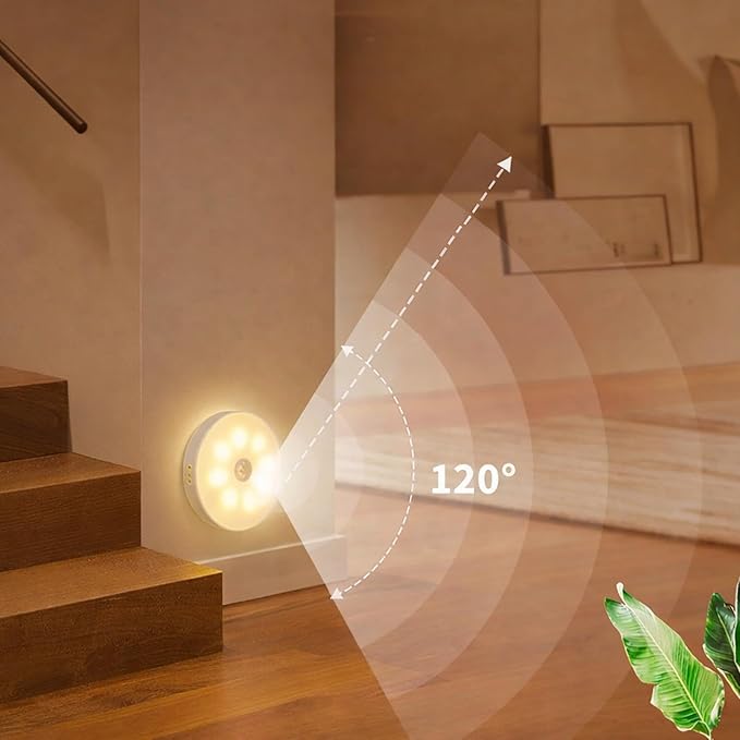 LED Hareket Sensörlü Ledli Gece Lambası Şarj Edilebilir, Taşınabilir 4000k Günışığı (1 Adet) - Görsel 5