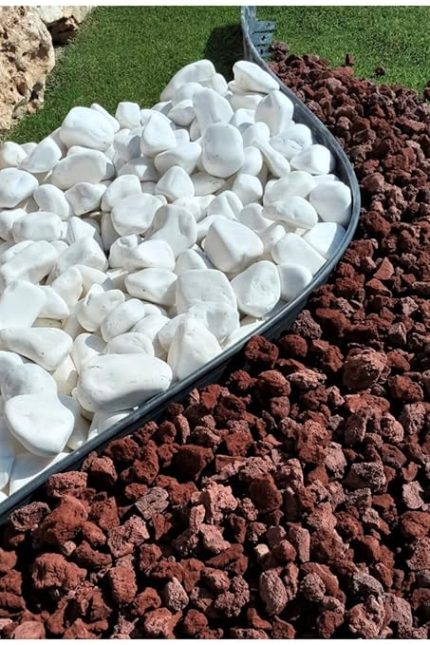 Ayırıcı 10 Metre Siyah Renk Çim Sınırlayıcı Taş Toprak Ayıracı Çim Taş Toprak Bariyeri