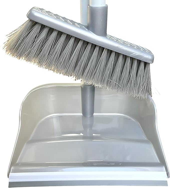 Plastik Saplı Faraş Takımı (Süpürge ve Saplı Kürek) (Gri) - Görsel 3