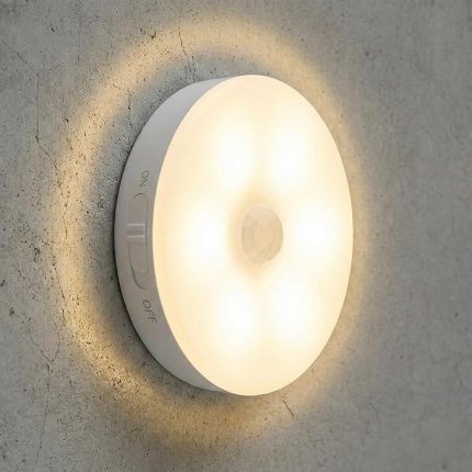 LED Hareket Sensörlü Ledli Gece Lambası Şarj Edilebilir, Taşınabilir 4000k Günışığı (1 Adet)