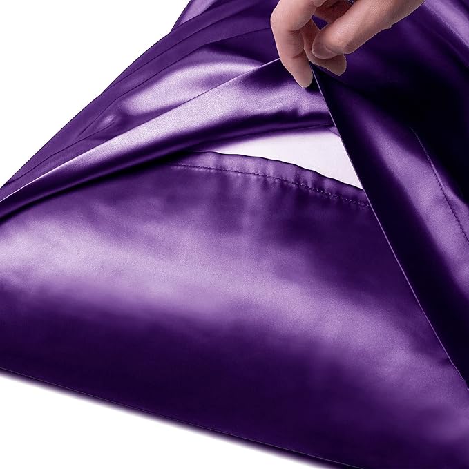 Yastık Kılıfı, Queen size, Kıvırcık Saçlar, İpeksi yapı (king (50x90), Lavanta) - Görsel 3