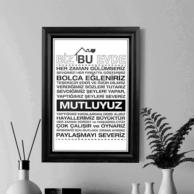 Özel Dekoratif Ev Hediyesi Baskılı Çerçeve 24x33x1 cm - Görsel 5