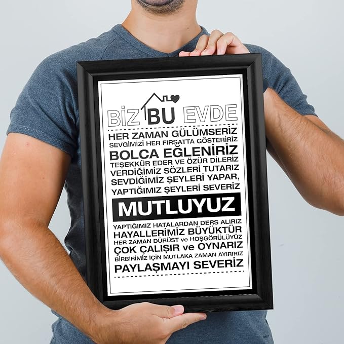 Özel Dekoratif Ev Hediyesi Baskılı Çerçeve 24x33x1 cm - Görsel 2