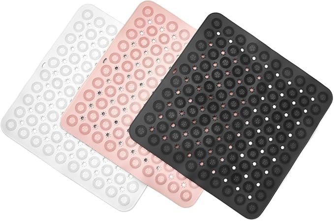 Paspası,Masajlı Banyo Paspası,Kaydırmaz Banyo (siyah,gri kare) - Görsel 2