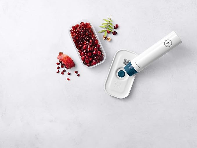 Fresh & Save Vakumlu Saklama Kabı, S, Plastik, Yari Şeffaf Akdeniz Mavisi - Görsel 5