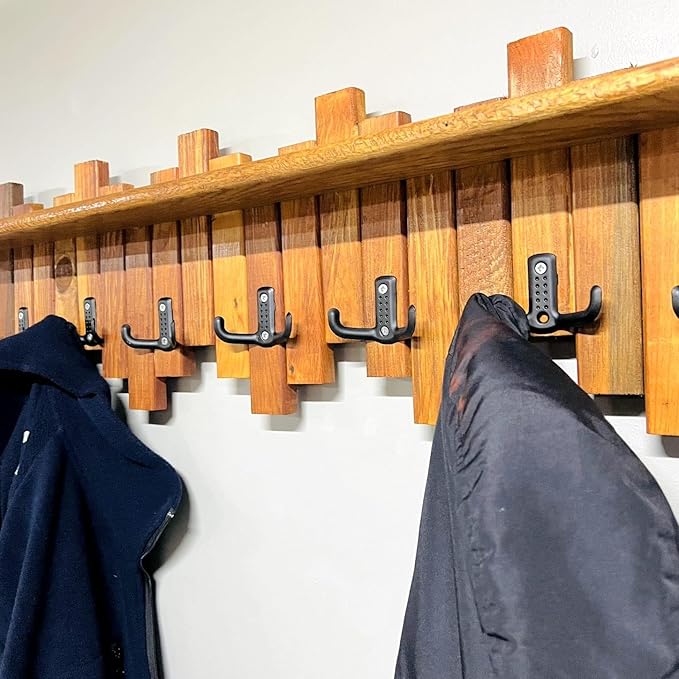 Duvar Ve Kapı Askısı Elbise Askılık Portmanto 8 Askılı Piyano Raflı Model - Görsel 3