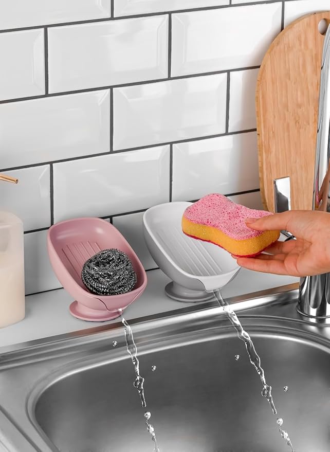 Su Giderli Çift Katmanlı Sabunluk,Vakumlu Su Giderli Sabunluk(Renk Asorti OLarak Gönderim Yapılacaktır) - Görsel 5