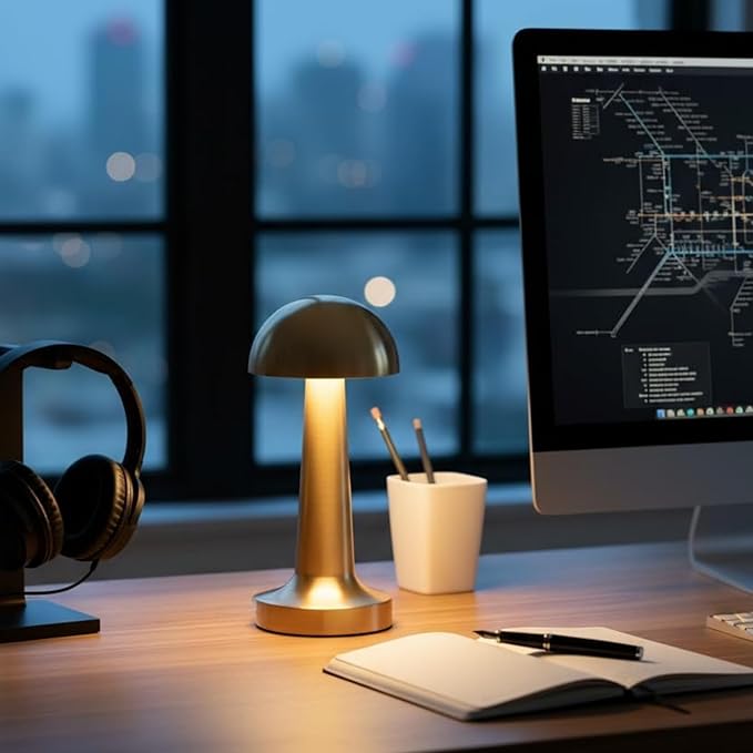 Edilebilir Taşınabilir Masa Lambası - Dokunmatik Aç/Kapa ve Parlaklık Ayarı, 3 Renk Seçeneği - Cata - Lizbon - Görsel 3