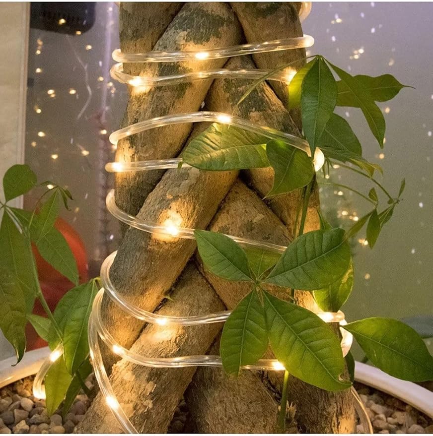 Led 10 Metre Sarı Flex Peri Led Işık Güneş Enerjili Solar Bahçe Balkon Ağaç Aydınlatması Solar Tek Ebat - Görsel 2