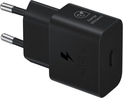 Hızlı şarj cihazı, USB-C, 25 W veri kablosuz, siyah