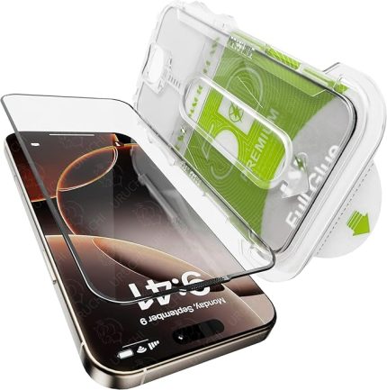 iPhone 16e / 14/13 Pro / 13 (6.1'') İle Uyumlu [PREMIUM] Ekran Koruyucu Hizalama Aparatlı [Kolay Kurulum] ve Uygulanırken Camın Altında Toz Bırakmayan Darbelere Karşı Ekstra Güçlü Cam