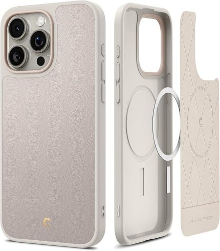 Ciel by CYRILL iPhone 15 Pro ile Uyumlu Kılıf Kajuk Mag MagSafe özellikli Cream - ACS06770