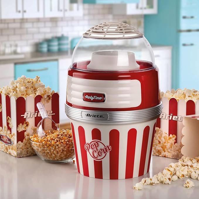 Party Time Servis Mısır Patlatma Makinesi Kırmızı 2957/00 - Popcorn Maker XL, 2 Dakikada 60 gr Mısır Patlatma Kapasitesi, 1100 Watt - Görsel 2