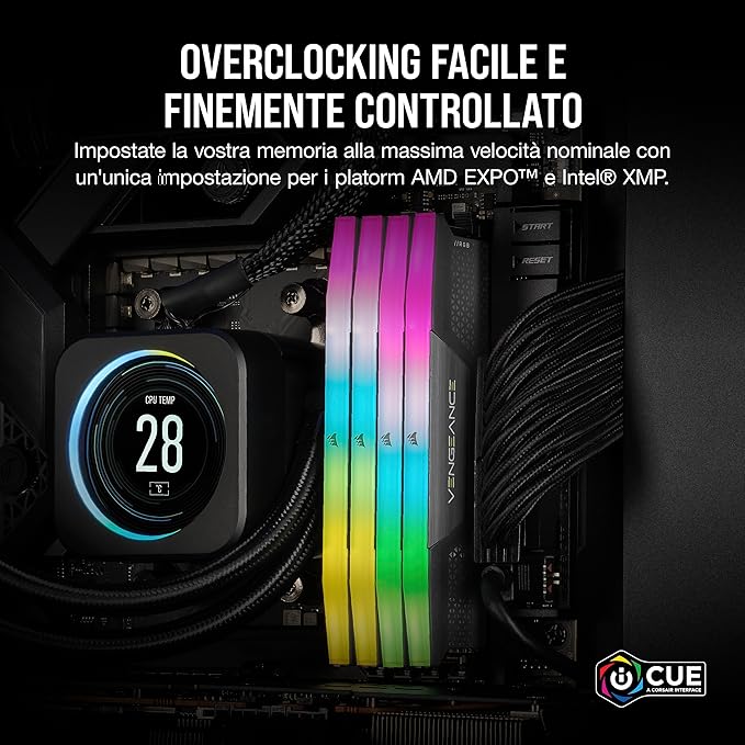 CMH96GX5M2E6000Z36 Vengeance RGB 96GB (2X48GB) 6000Mhz DDR5 CL36 AMD EXPO & Intel XMP Ram - Görsel 5