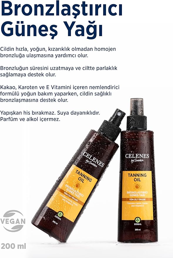 By Sweden Herbal Bronzlaştırıcı Güneş Yağı 200 ml, CLN4965 - Görsel 3
