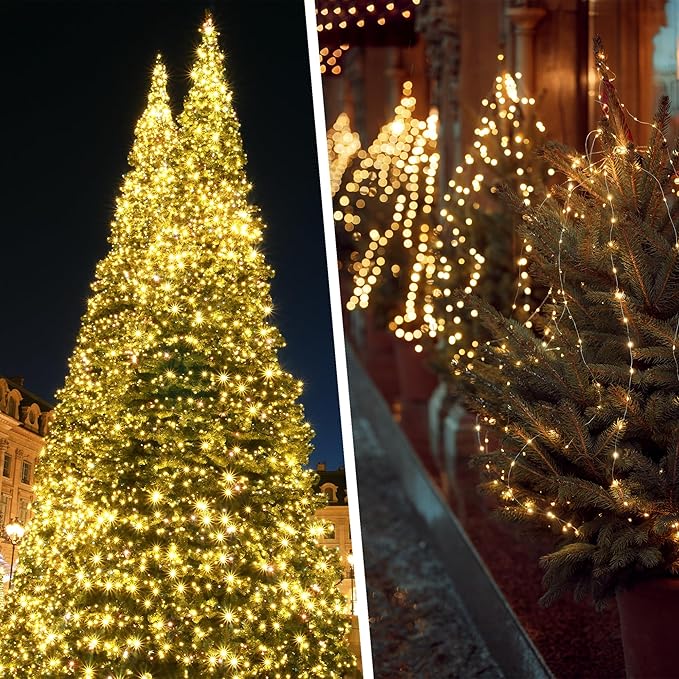Mekan için Solar String Işıklar, 200 LED 72 Ft Güneş Işığı Dış Mekan Su Geçirmez 8 Modlu, Güneş Işığı Dış Mekan Veranda Ağacı Noel Partisi Düğün Dekoru için (Sıcak Beyaz) - Görsel 5