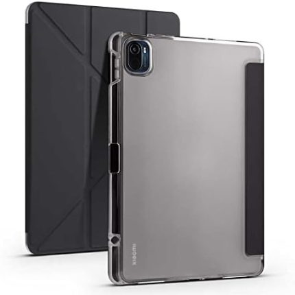 Pad 5/5 Pro ile uyumlu Kılıf Kalem Bölmeli Trifolding Case Siyah
