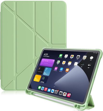 9. Nesil 10.2 ile uyumlu Kılıf Kalem Bölmeli Trifolding Case A2602 A2603 A2604 A2605 Açık Yeşil