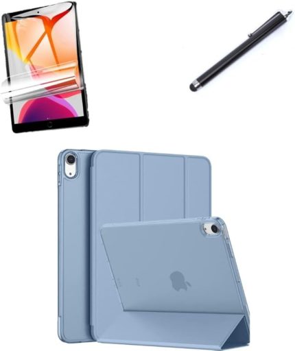 11.Nesil A16 11inç/10.Nesil 10.9inç ile uyumlu Kılıf SET PU Deri Smart Tablet Kilifi Ekran Koruyucu + Kalem